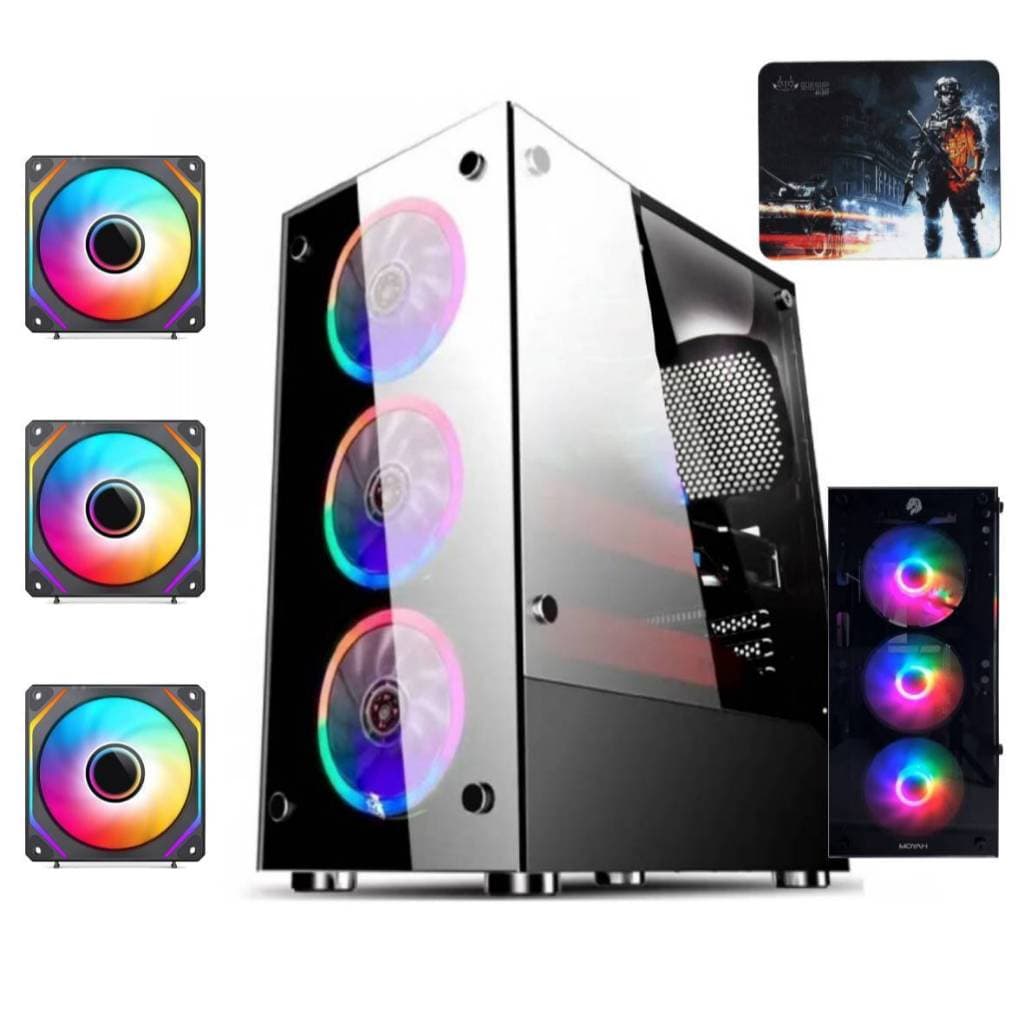 Gabinete 17*59 COM FAN RGB LED Gamer CPU Vidro Temperado Lateral e Frotal + BRINDE PADMOUSE
