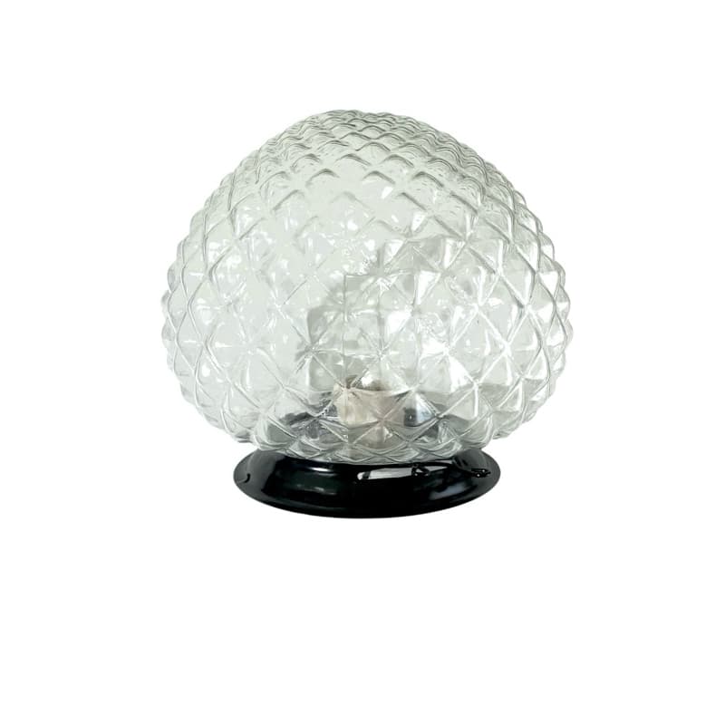 Luminária retrô Led base preta e27 + Led bulbo
