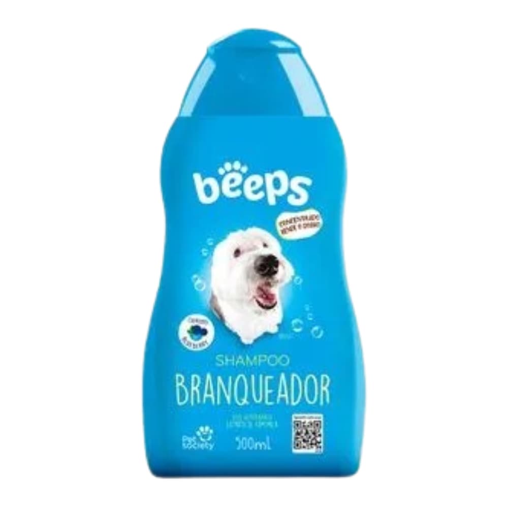 Shampoo Branqueador para Cães Beeps Pet Society 500mL - shampoo de cachorro
