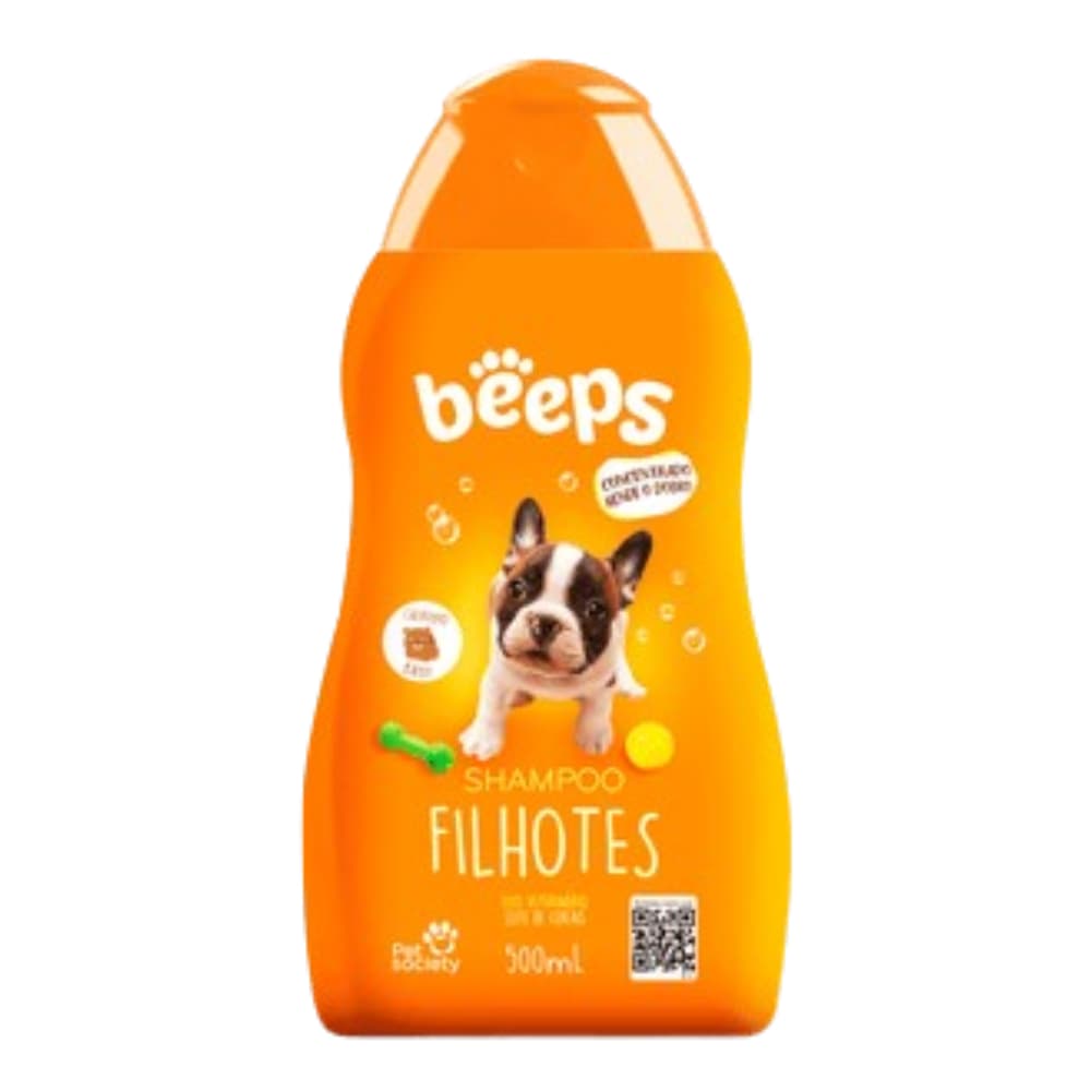 Shampoo Beeps Filhotes - Pet Society 500ml - shampoo para cachorro filhote