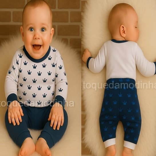Conjunto Bory manga Longa + Calça de bebe menino tematico roupa para bebe menino mesversario