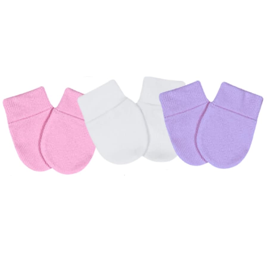 Kit 03 Pares de Luvas Para Bebê Recém Nascido RN  Macia Confortável Maternidade Enxoval