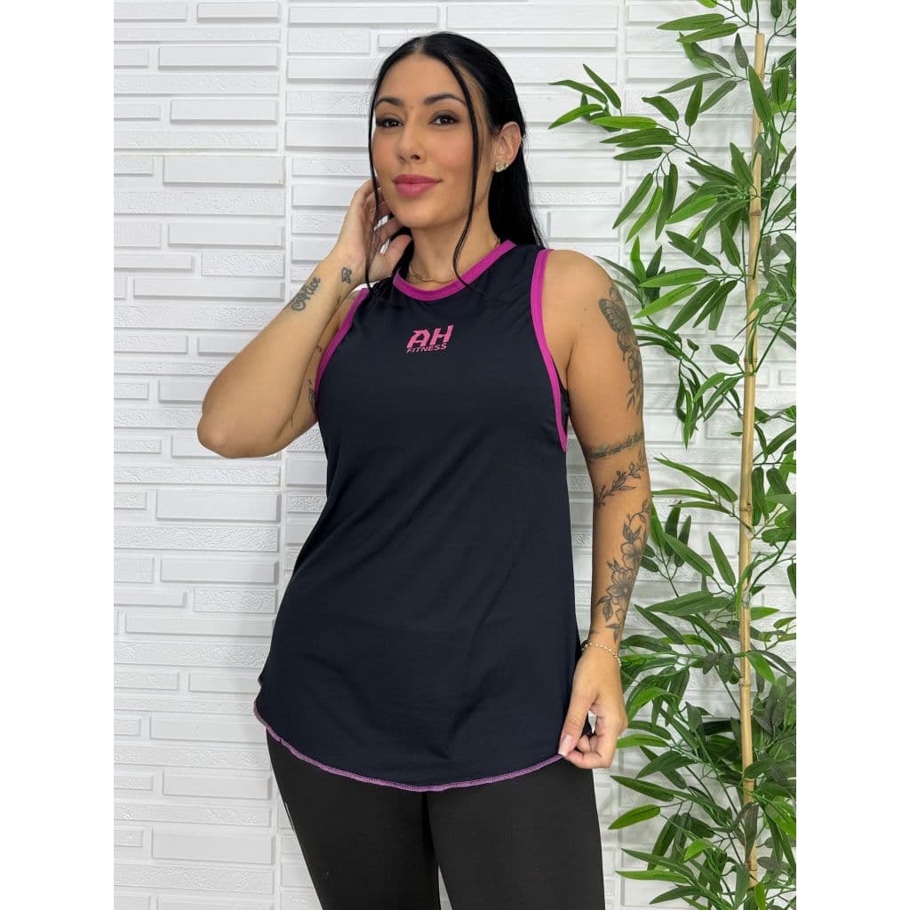 Regata Fitness Feminina Academia Microfibra Leve Respirável Roupa de Academia Feminina