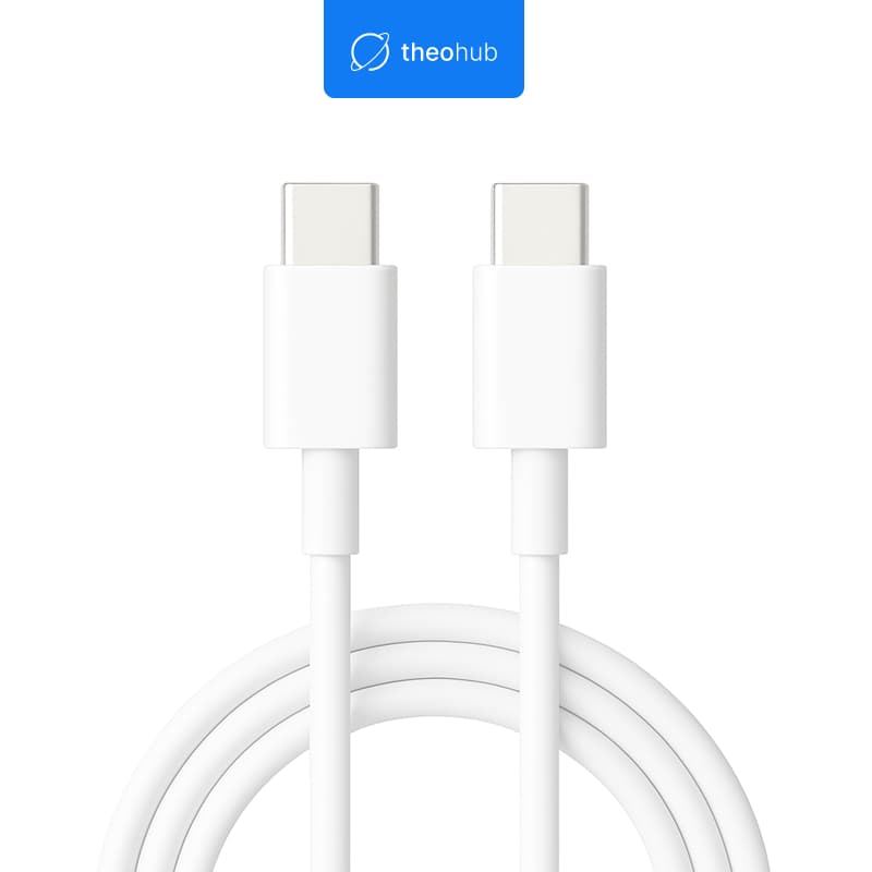 ⚡Cabo USB-C p/ USB-C 1m Branco Carregador Rápido PD Dados Resistente Celular Notebook