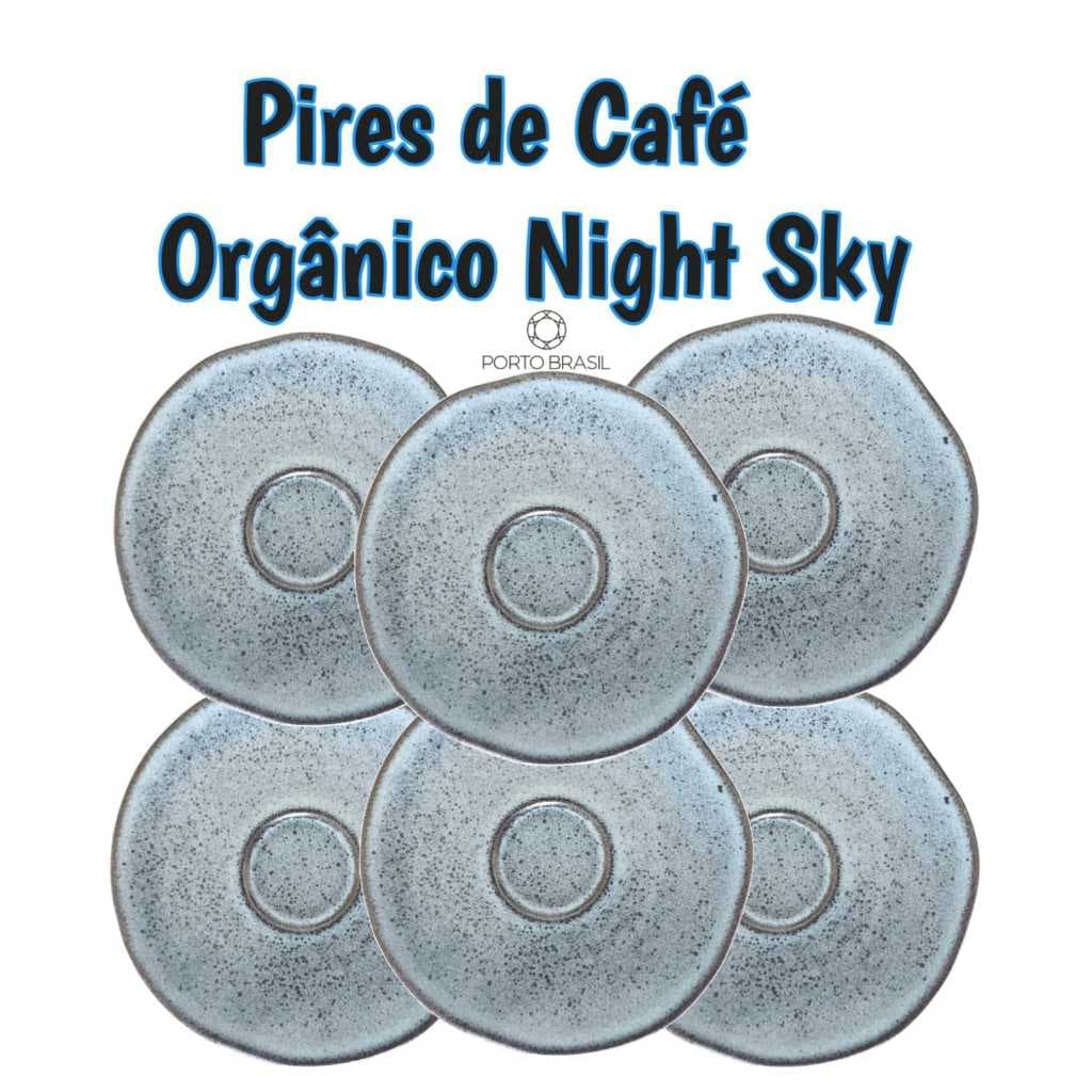 Pires Para Xícara de Café Orgânico Sky Night Jogo 2ª linha Porto Brasil 13cm Cerâmica Louças Decoração Porcelana Chá