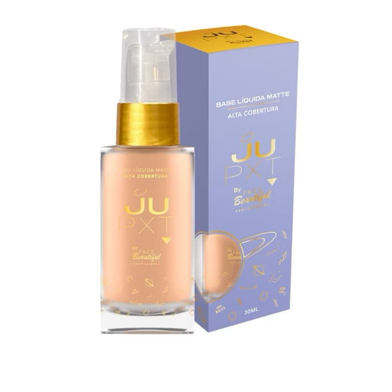 Base Liquida Matte Alta Cobertura JUPXT 30 ml de Vidro by Face Beautiful Lançamento