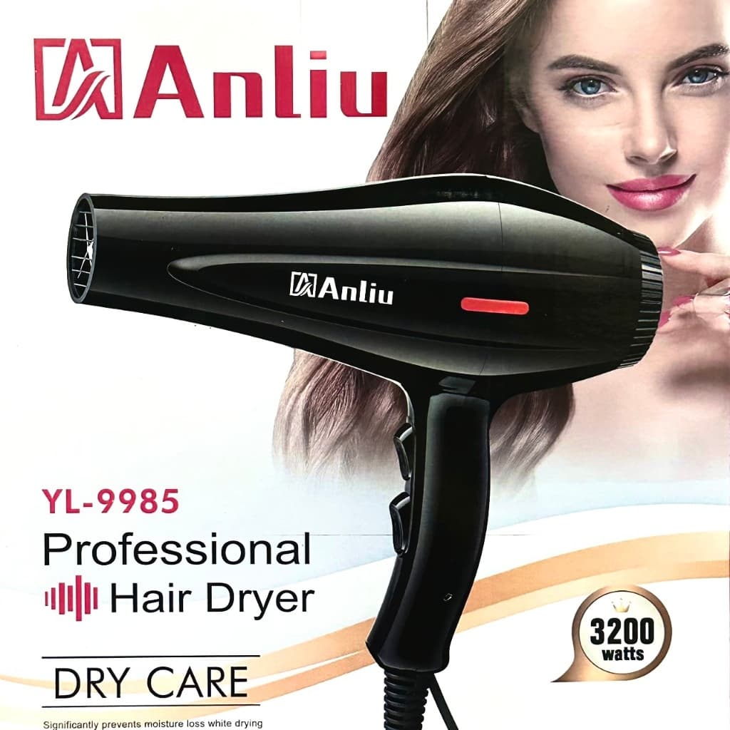 Secador de cabelo Anliu Secador de cabelo profissional de vento forte Troca de marchas quente e fria Seguro de usar