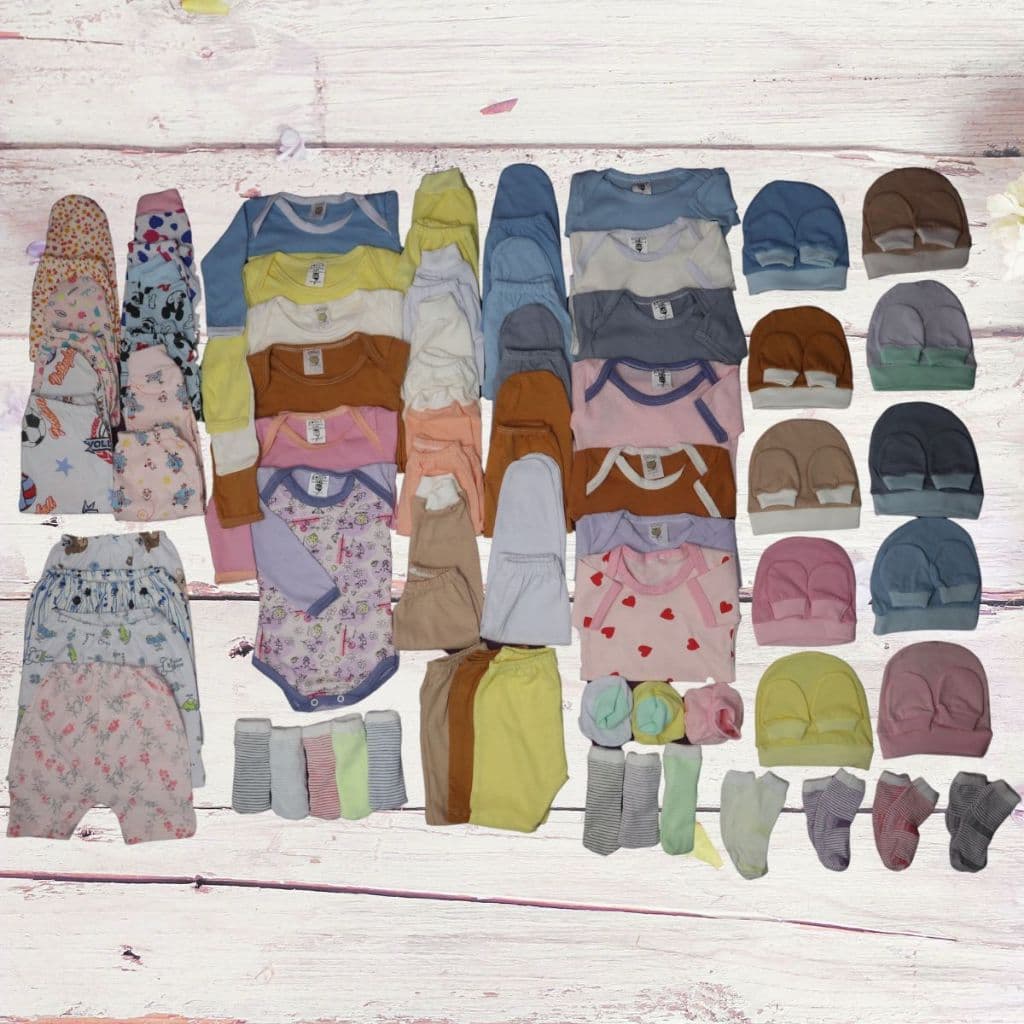 Kit 30 Pçs Enxoval Bebes Roupas Para Recém Nascido Atacado