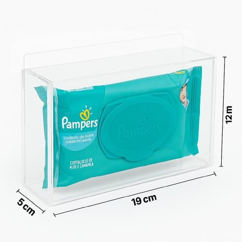 Suporte Porta Toalhas Lenço Umedecido de Parede Banheiro Berçario