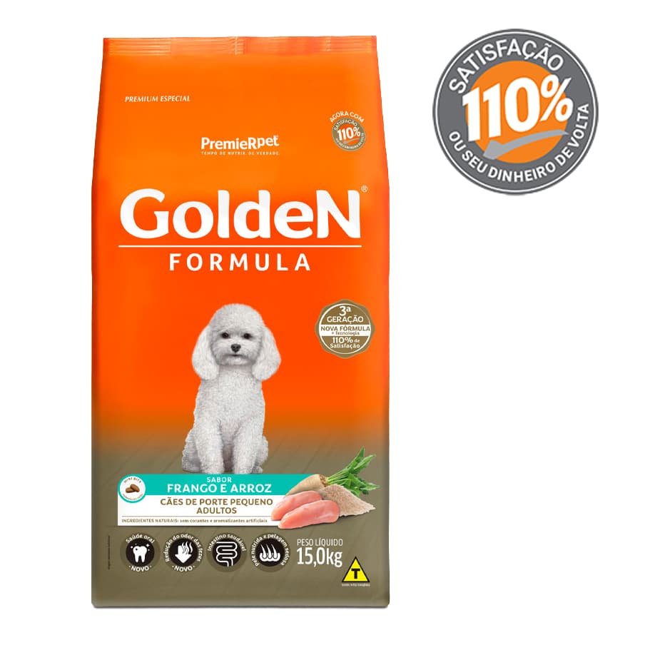 Ração Golden Formula Mini Bits Cães Adultos Raças Pequenas Frango e Arroz 15 kg