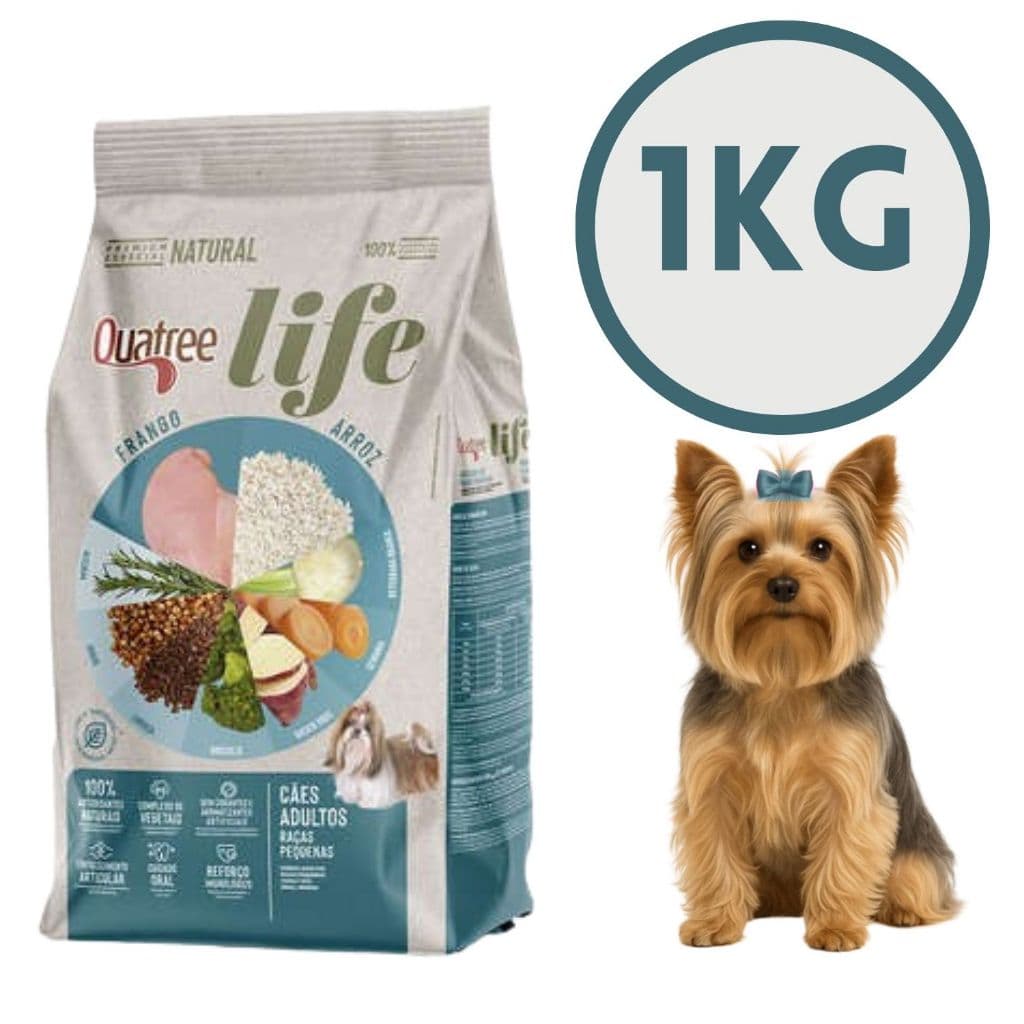 Ração Quatree Life Cães Adultos Raças Pequenas Fórmula Premium Especial Pet Natural Dog Cachorros Cão