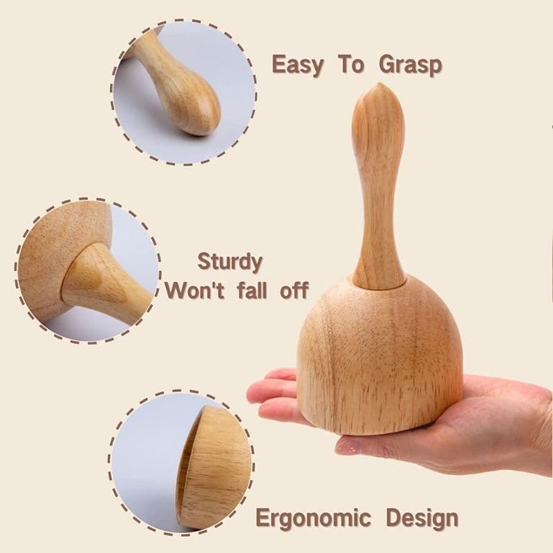 Massageador de Madeira para Redução de Gordura e Alívio Muscular.