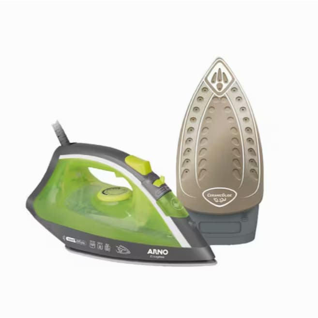 Ferro de Passar a Vapor Arno Ecogliss FEC1 com Spray e Base Cerâmica - Verde