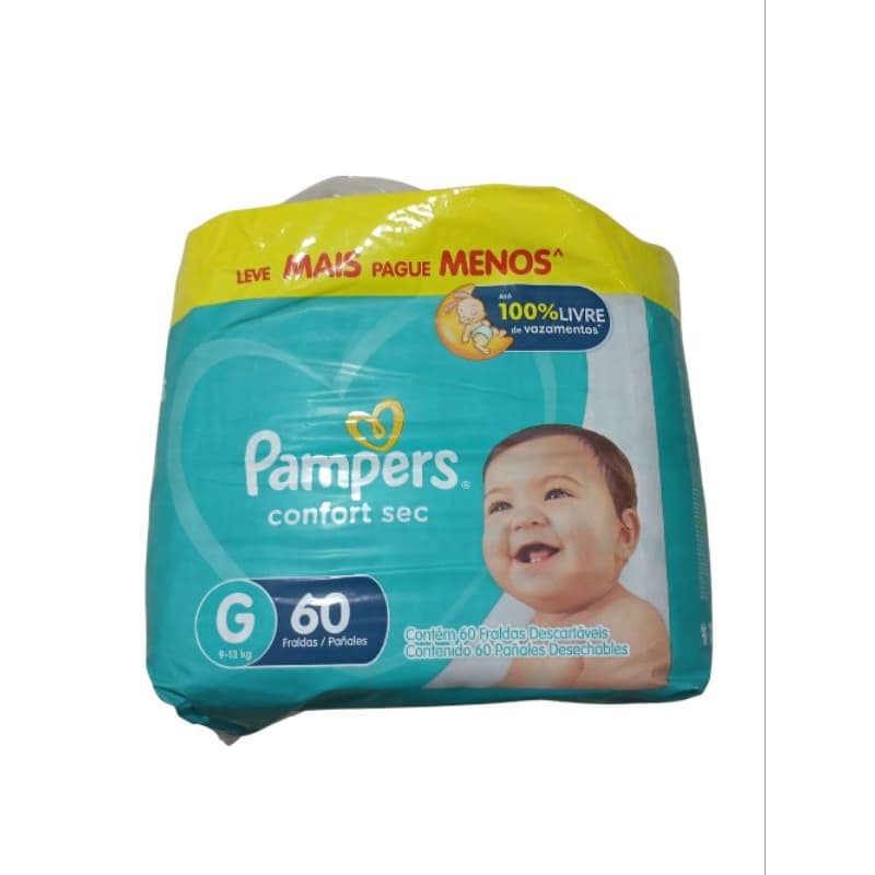 Fralda Pampers Confort Sec G 9-13kg 60 UN