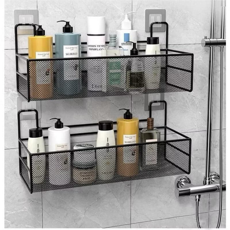 Suporte Organizador de canto Prateleira de banheiro shampoo suporte adesivo para parede Multiuso À prova de ferrugem