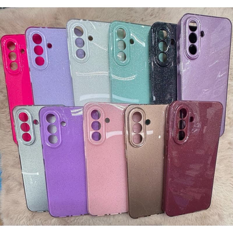 Capa capinha Brilhosa com Veludo Galaxy Samsung A56/A36/A37 Case/ Veludo/ Silicone