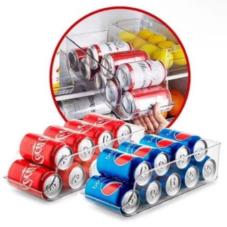 Organizadores Para Geladeira Porta Latas Cozinha Acrílico Transparente Cesto Organizador Multiuso
