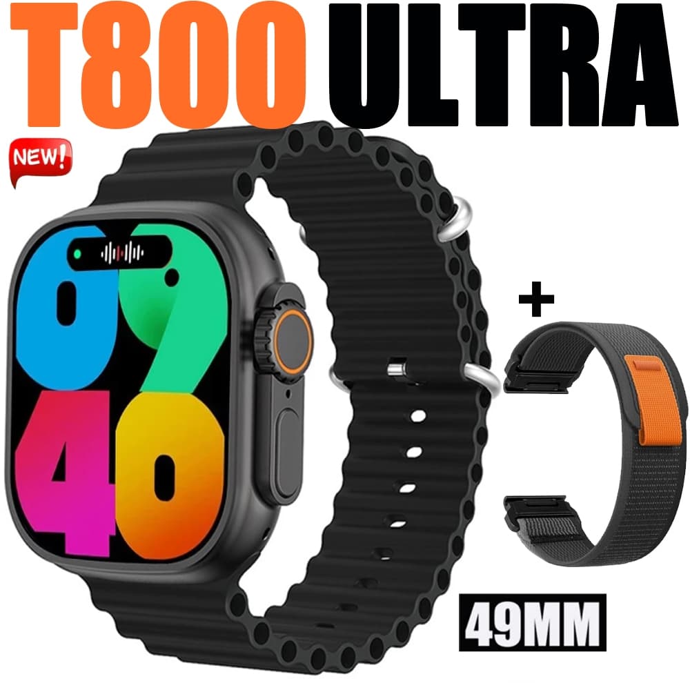 Nova Série 8 Relógio T800 Ultra Smart Watch Esportivo Sem Fio À Prova D'água T800 Ultra2 MAX Relógio Inteligente