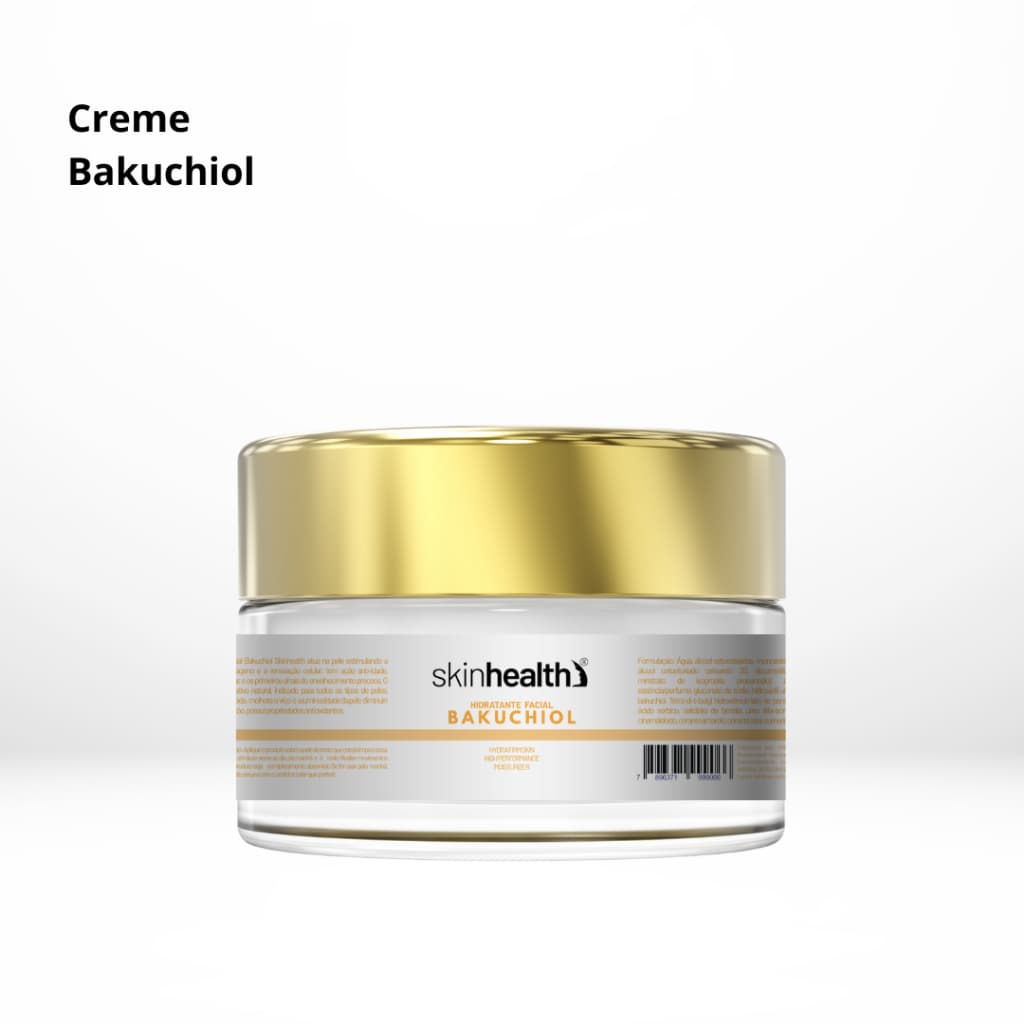 Creme Facial Bakuchiol Hidratante Natural Concentrado Em Vitamina A - Anti Idade 100g Skinhealth