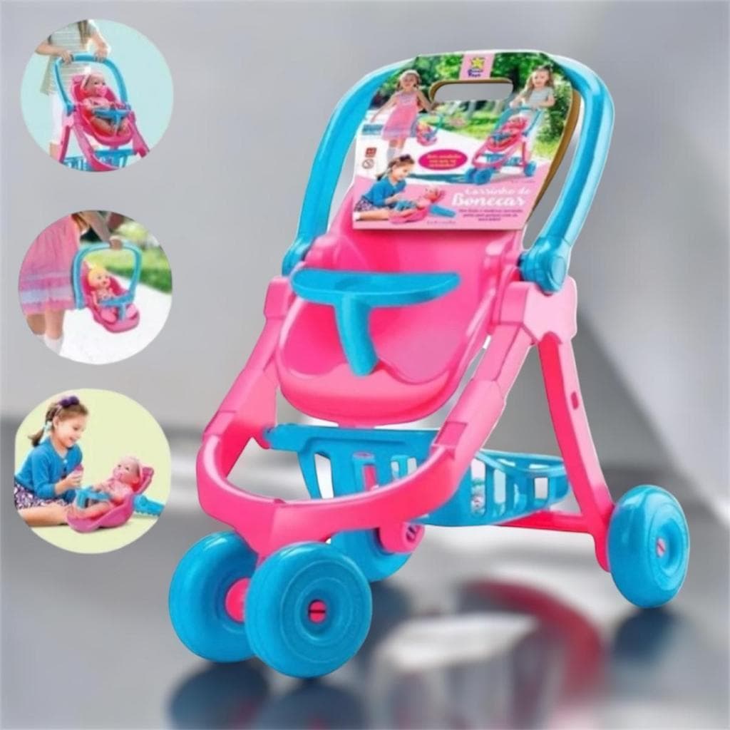 Carrinho De Boneca 3 Em 1 Reborn Articulado Grande Vira Bebe Conforto Presente Menina