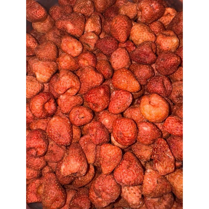 Chips de Morango Liofilizado Crocante, Sem Açúcar Snack Saudável
