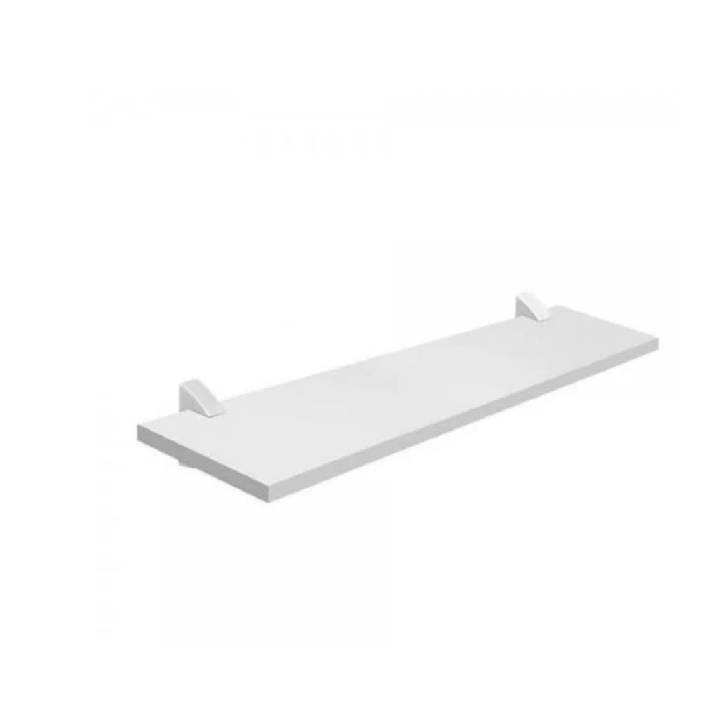 Prateleira Reta 60X20 cm Mdf Lisa com Suporte para Decoração Parede Cozinha Sala Quarto