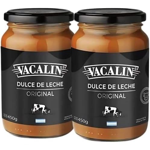 Doce De Leite  Importado Vacalin Argentino Vidro 450g Kit 2 Unidades
