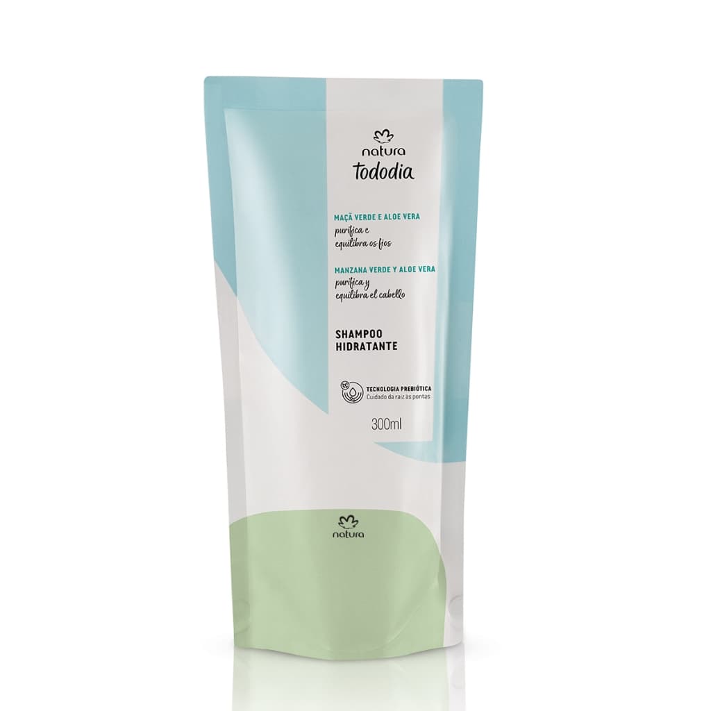 Refil Shampoo Hidratante Maçã Verde e Aloe Vera, 300ml- marca Natura
