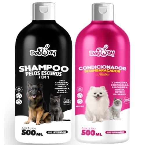 Shampoo Pet Escurecedor E Condicionador para Cachorro e Gato Para Cães e Gatos Pelos Escuro Preto Profissional