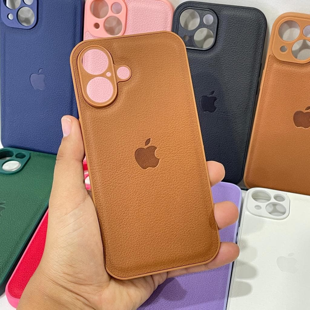 Capa De Couro Sintético IPhone 11 12 13 14 Pro Max 15 Pro Max 16 Pro Max Capinha Resistente