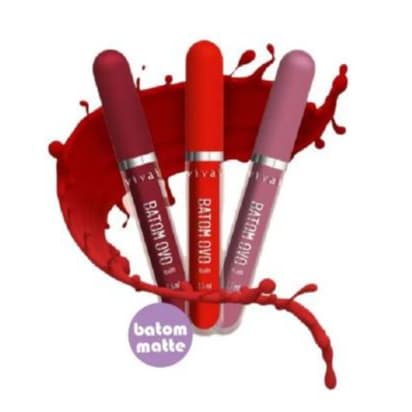 Batom Ovo Líquido Matte Vivai Cores Vibrantes 2.5ml