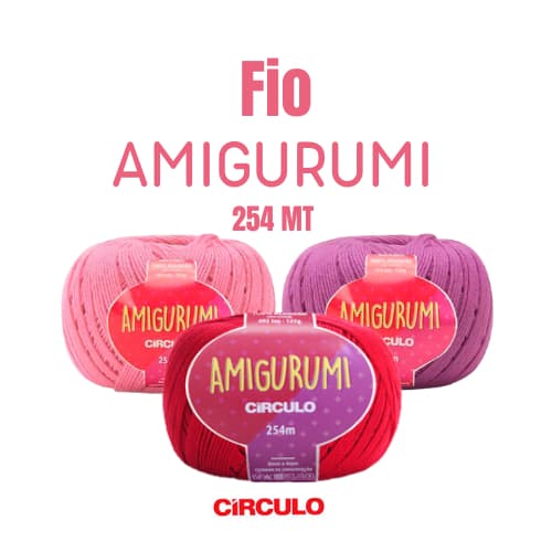 KIT 6 ou KIT 12 Fio Amigurumi para crochê  Circulo - 254 Mt