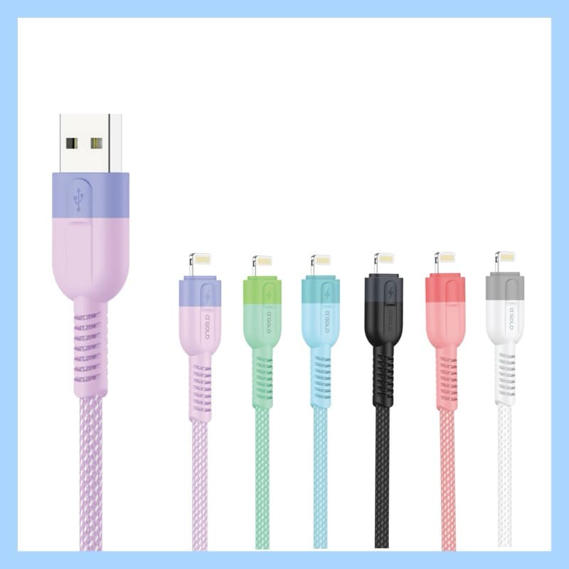Cabo Carregador USB para IPhone/Tipo C Trançado Nylon Reforçado Carregamento Rápido 5A