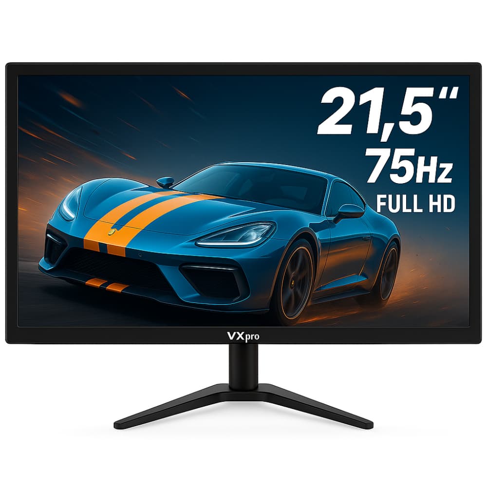 Monitor Gamer 21,5” VXPRO Full HD HDMI VGA 75Hz 5ms Slim Bivolt Fluido e Rapido
