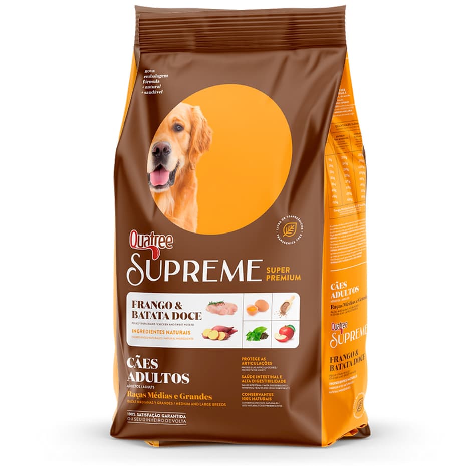 Ração Quatree Supreme Cachorro Adulto raça Média Grande 15Kg