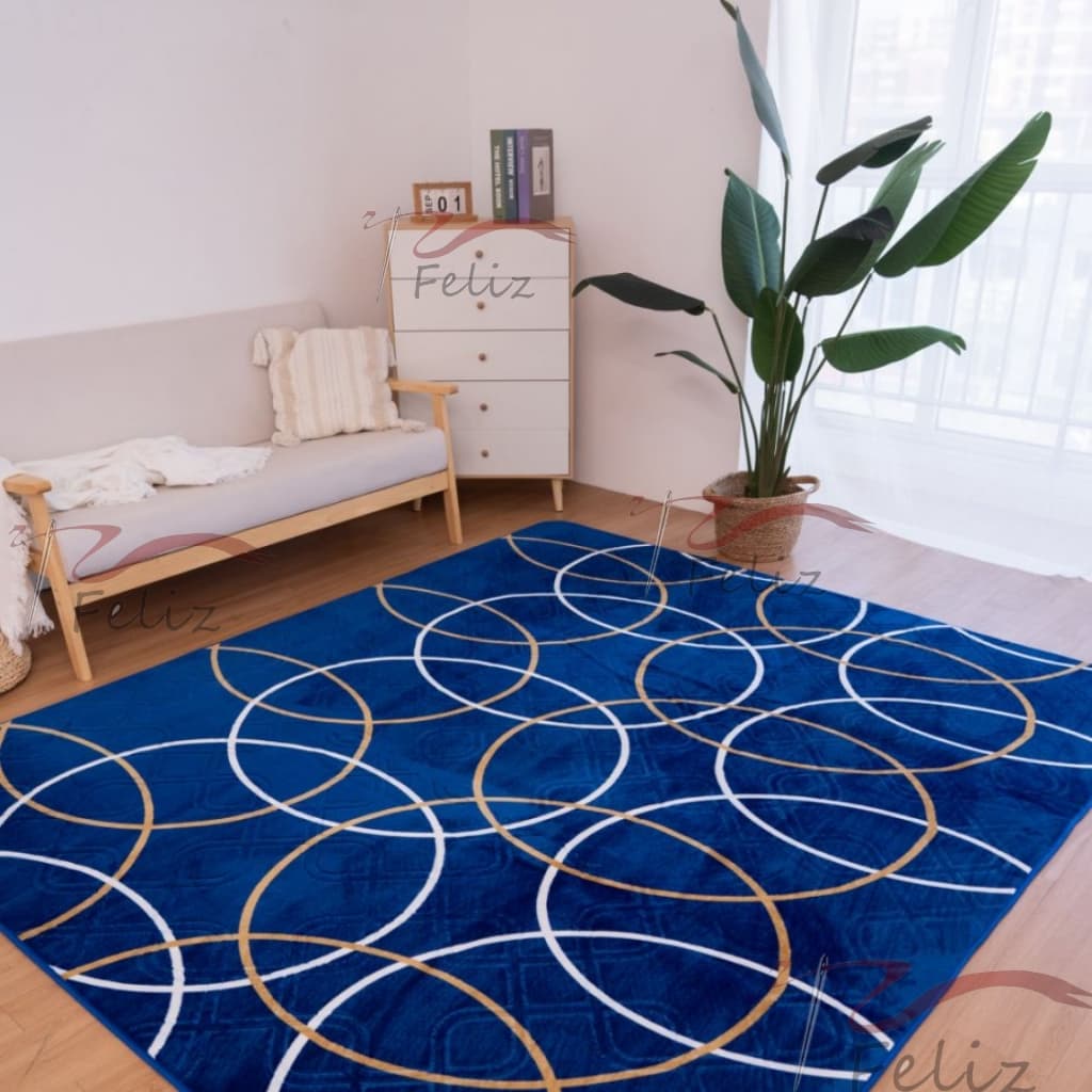 Tapete Grande  Geometrico Antiderrapante 140cm x 200cm, para quarto, sala, Fácil limpar