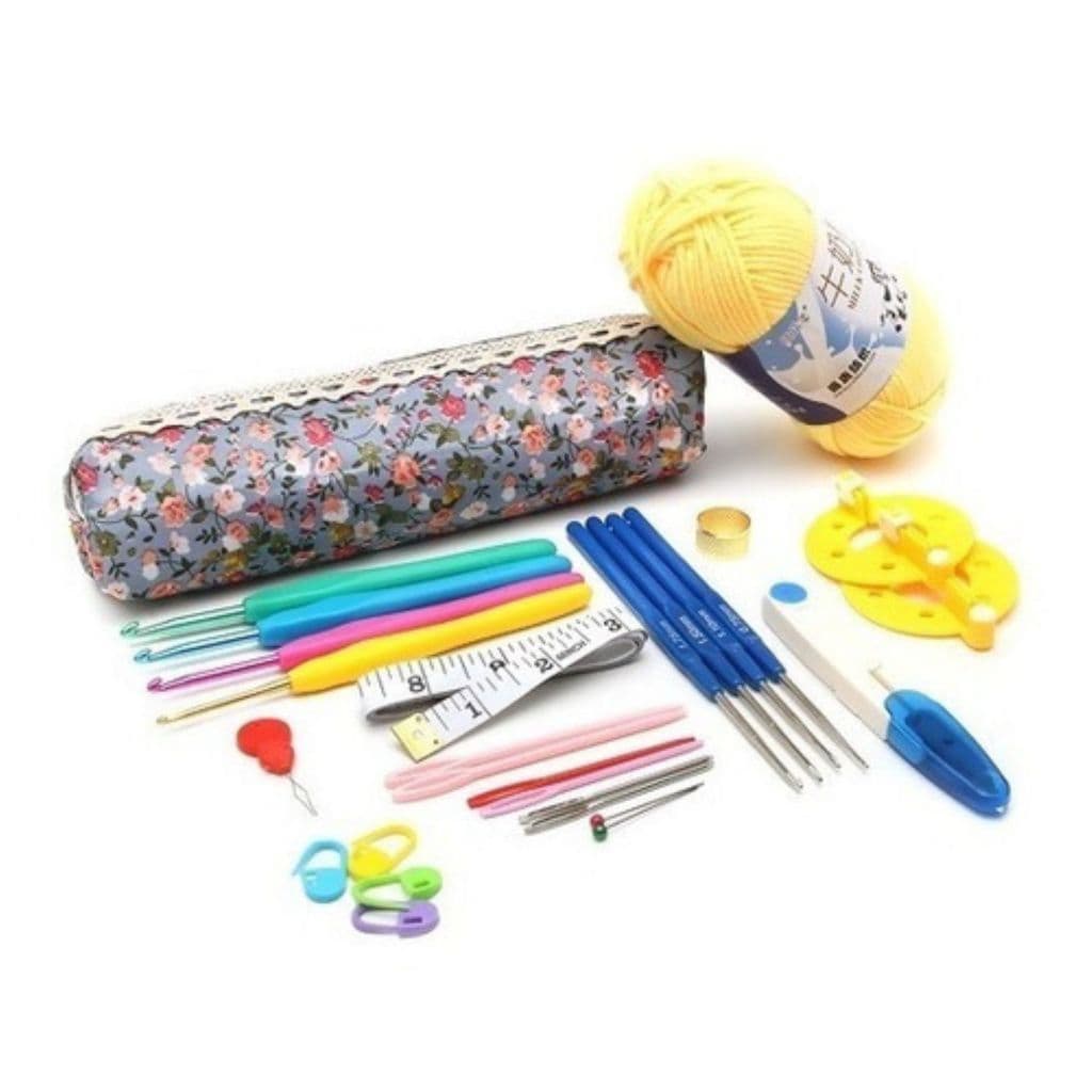 Kit-premium Crochê Amigurumi 16 Agulha Com Estojo Acessórios KIT-CROCHE PREMIUM Oferece Todas
