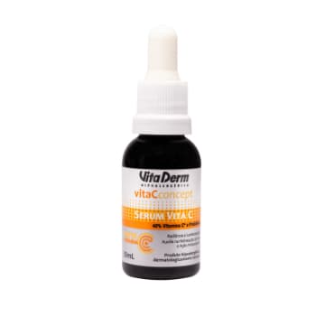 Sérum Vita C 30ml Vita Derm • 40% Vitamina C • Anti-Idade • Antioxidante • Colágeno e Hidratação