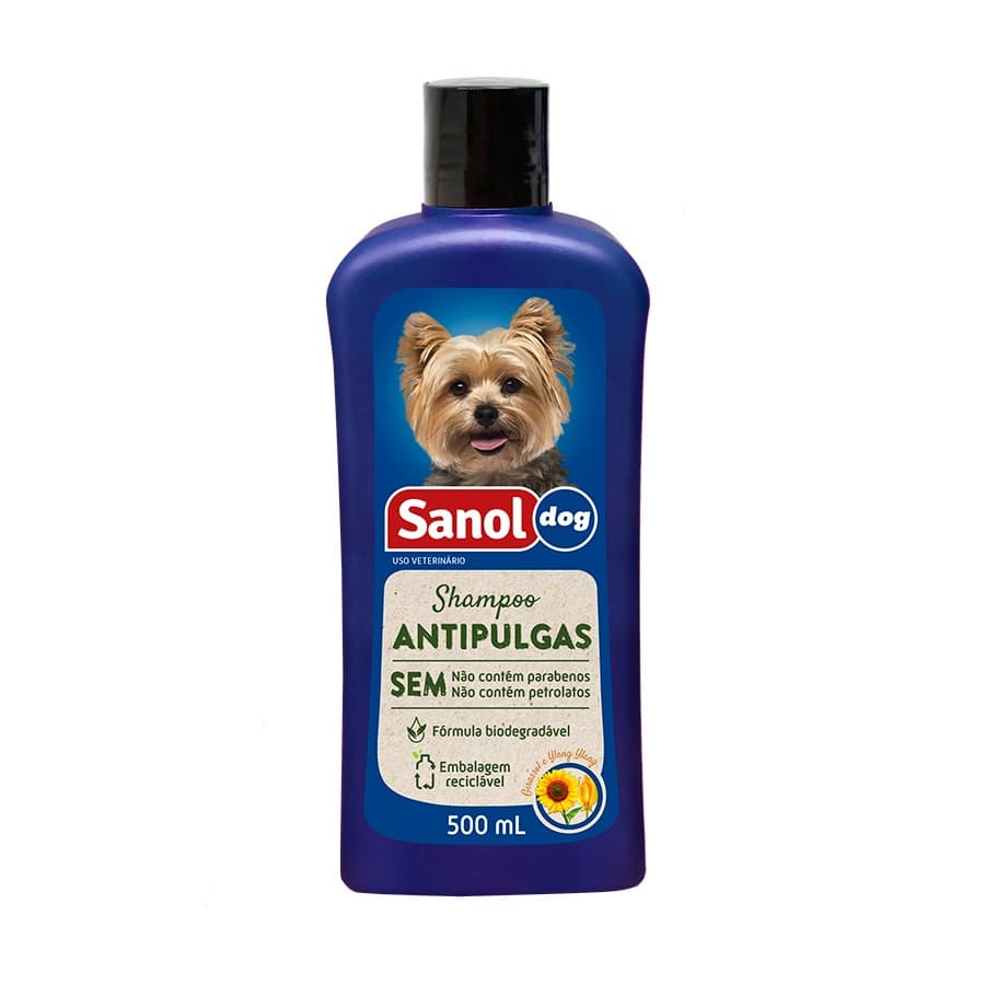 Shampoo Antipulgas Para Cães Sanol Dog 500ml
