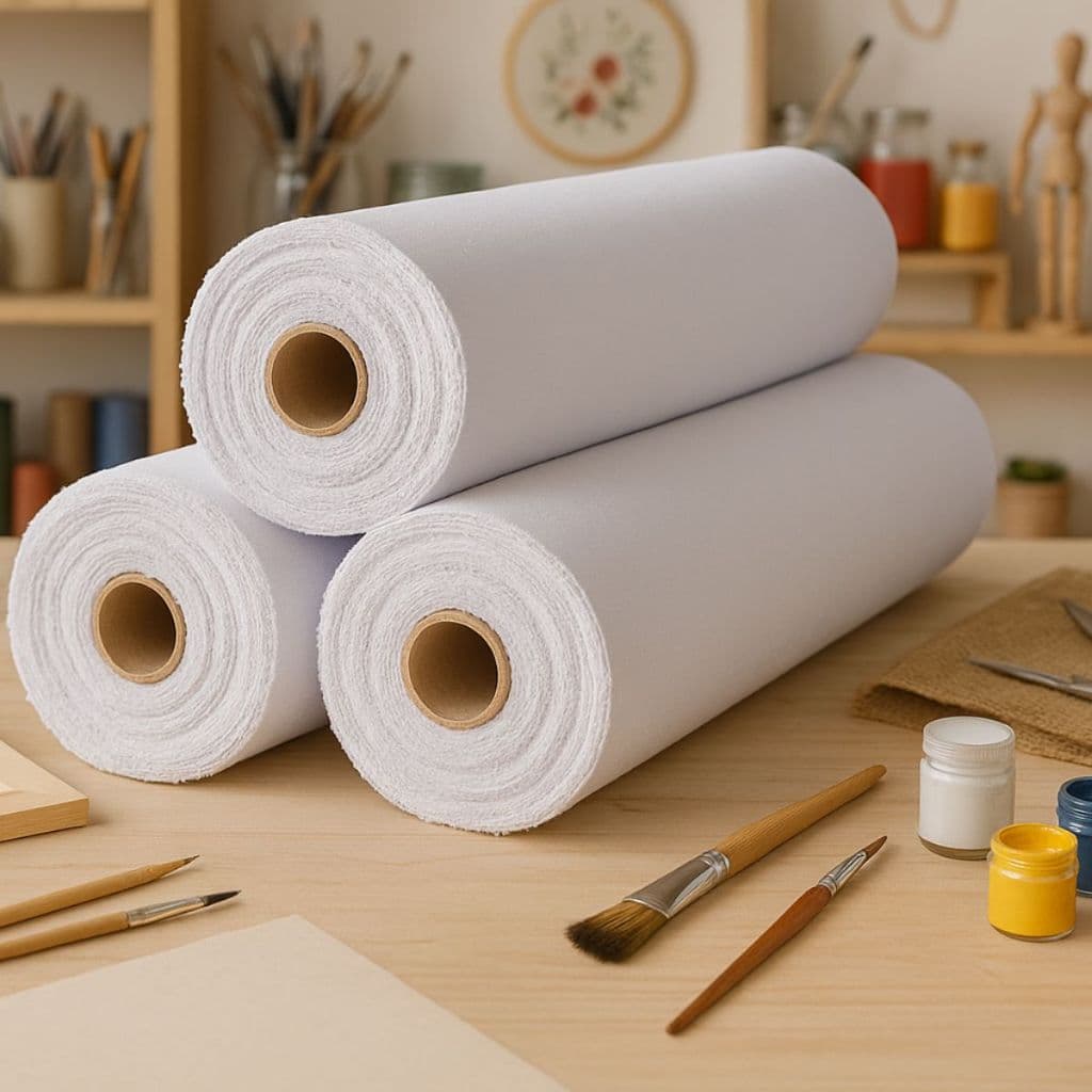 Tecido 10 Metros Alvejado para Pano de Prato Artesanato Pintura Patchwork Trama 11 –100% Algodão