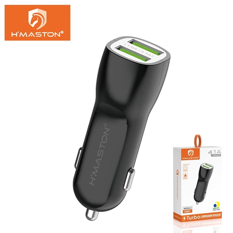 Electro Nest Carregador Para Celular Veicular 2USB Carregador De Isqueiro De Carro CB07