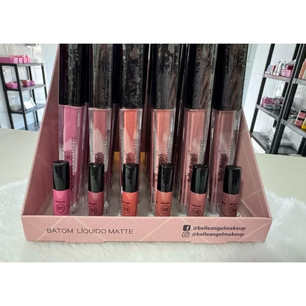 KIT C/ 2 BATOM -(BELLE ANGEL)NOVA EMBALAGEM - Batom Líquido Matte Belle Angel