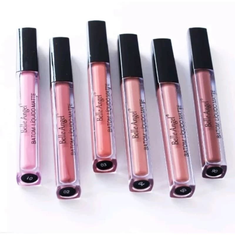 Kit 2 Batons Belle Angel Batom Liquido Matte Cores Nude - NOVA EMBALAGEM