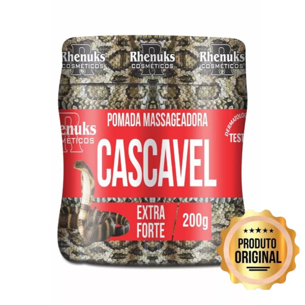 Pomadas Massageadora Cascavel Extra Forte 200g Gel dor Muscular Mentol Dor Coluna Articulações