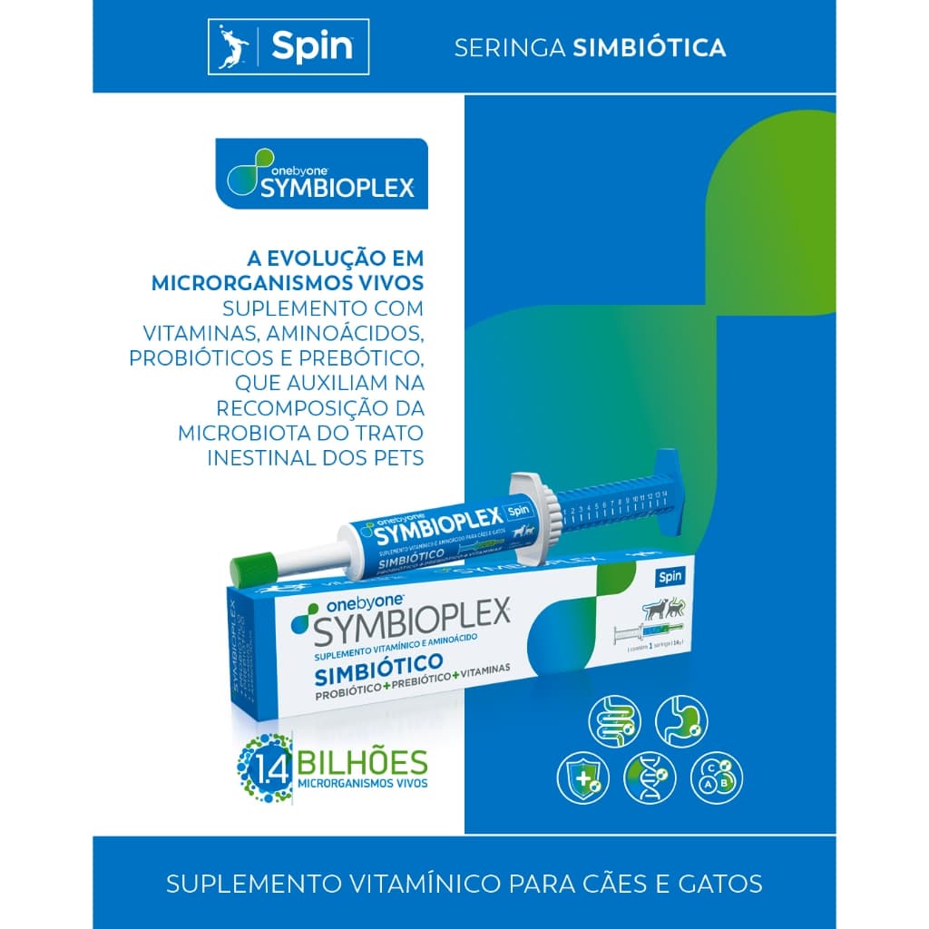 Suplemento Para Cães Simbiotico Symbioplex Seringa