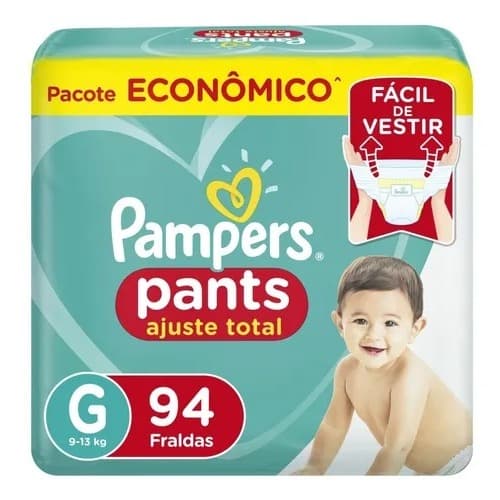 FRALDAS PANTS AJUSTE G PAMPERS 94UN