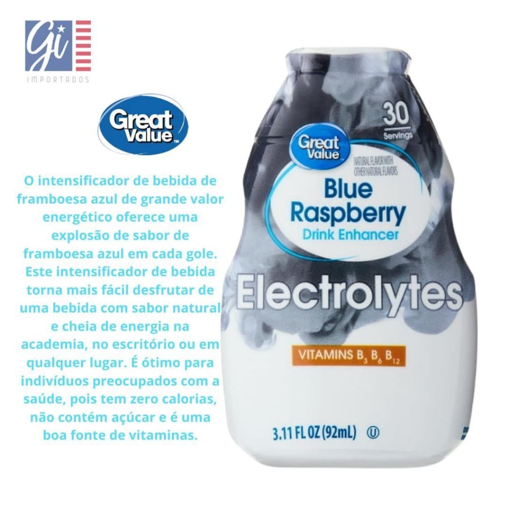 Saborizador de Bebidas - 92ml - Blue Raspberry Electrolytes