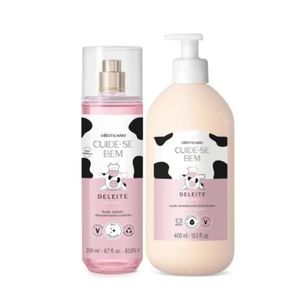 Combo Cuide-Se Bem Deleite: Body Splash 200ml + Hidratante Corporal 400ml O Boticário