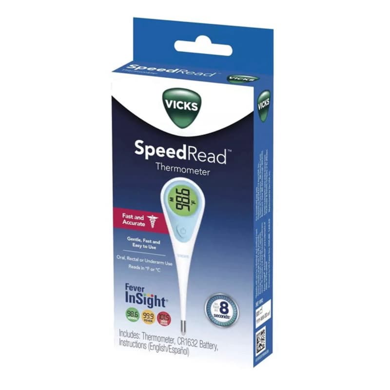 VICKS - TERMÔMETRO DIGITAL SPEEDREAD | COMFORTFLEX 8 SEGUNDOS | RAPIDREAD 2 SEGUNDOS