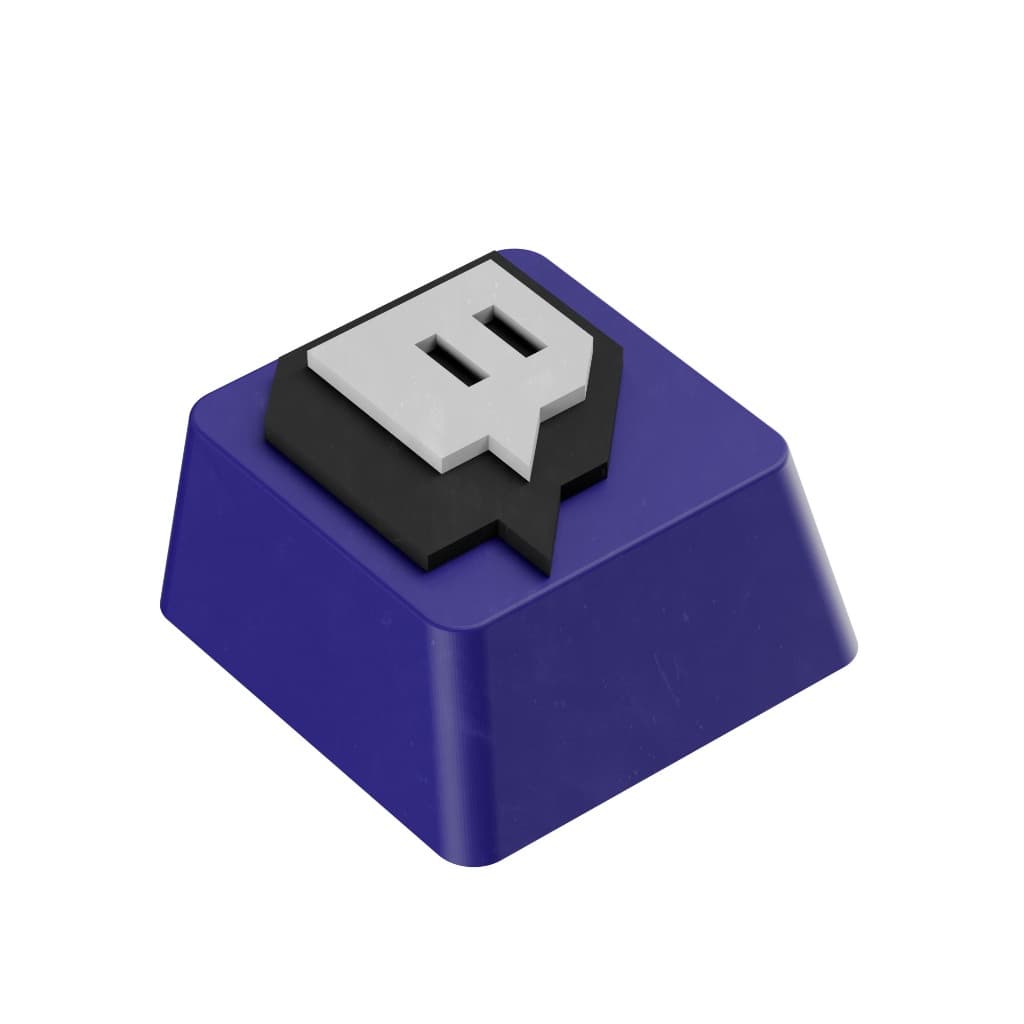 keycap tecla Twitch para teclado mecânico